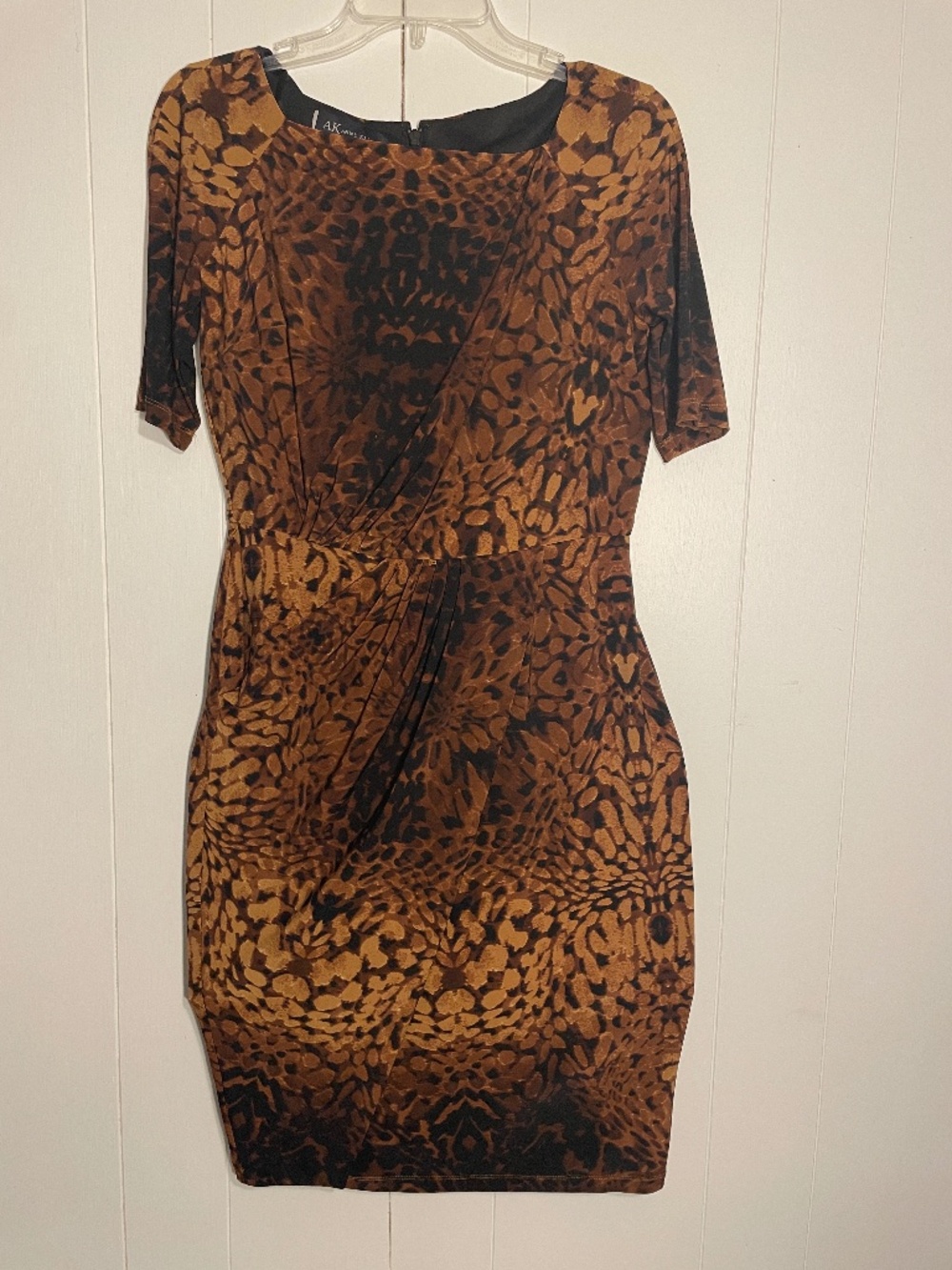 Ann Klein, size 4, Brown/copper /black leopard print